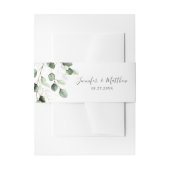 Bandeau De Faire-part Elégant Mariage d'or Eucalyptus (Devant example)