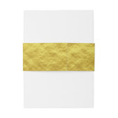 Bandeau De Faire-part Élégant Mariage Faux Gold Foil Scrollwork Noms (Dos Example)