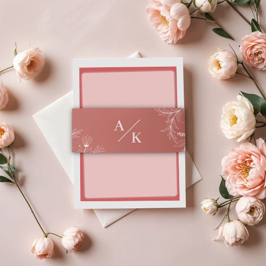 Bandeau De Faire-part Élégant Mariage Floral Boho