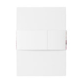 Bandeau De Faire-part Élégant Mariage floral rose-bleu bordeaux (Dos Example)