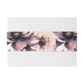 Bandeau De Faire-part Élégant Mariage floral rose clair moderne (Dos exemple)