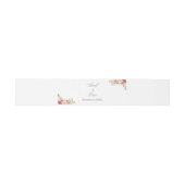 Bandeau De Faire-part Élégant Mariage floral rose pâle (Plat)
