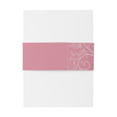 Bandeau De Faire-part Élégant Mariage floral rose poussiéreux (Dos Example)