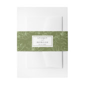 Bandeau De Faire-part Élégant Mariage Floral Sage Vert (Devant example)