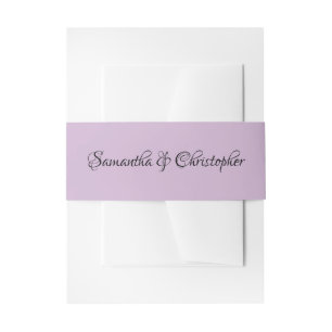Bandeau De Faire-part Élégant Mariage Floral Violet Lumière Personnalisé