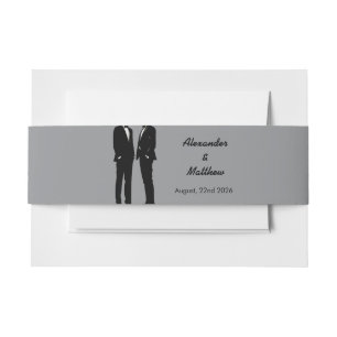 Bandeau De Faire-part Elégant Mariage gay moderne