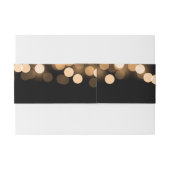 Bandeau De Faire-part Elégant mariage Gold Hollywood Glam (Dos exemple)