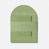 Bandeau De Faire-part Élégant Mariage Green Lines