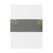 Bandeau De Faire-part Élégant Mariage gris d'hiver (Dos Example)