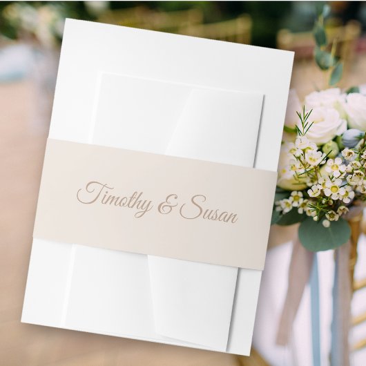 Bandeau De Faire-part Élégant mariage Invitation Bande de ventre