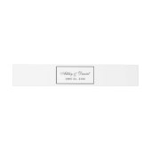 Bandeau De Faire-part Élégant Mariage moderne noir & blanc (Plat)