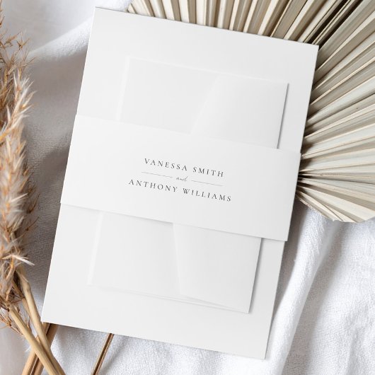 Bandeau De Faire-part Élégant Mariage moderne noir et blanc