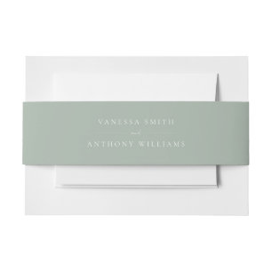 Bandeau De Faire-part Élégant Mariage moderne Sage Vert