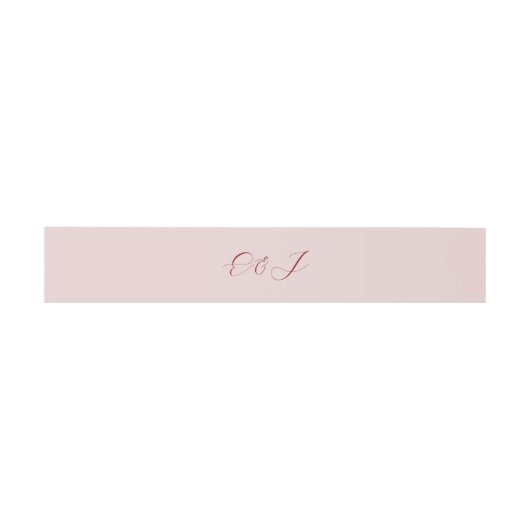 Bandeau De Faire-part Élégant mariage monogramme de script classique (Plat)