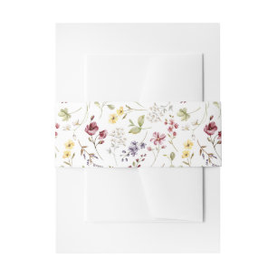 Bandeau De Faire-part Élégant Mariage Motif Fleur sauvage