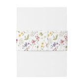 Bandeau De Faire-part Élégant Mariage Motif Fleur sauvage (Dos Example)