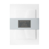 Bandeau De Faire-part Élégant Mariage noir et gris bleu (Devant example)