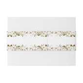 Bandeau De Faire-part Élégant Mariage Or (Dos exemple)