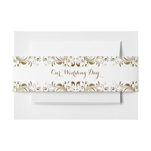 Bandeau De Faire-part Élégant Mariage Or (Devant Example)