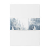 Bandeau De Faire-part Élégant Mariage paysage hivernal neige (Dos Example)