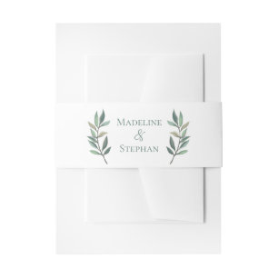 Bandeau De Faire-part Elégant Mariage personnalisé feuille Eucalyptus