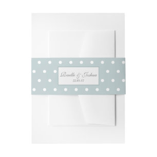 Bandeau De Faire-part Élégant Mariage Pois bleu blanc