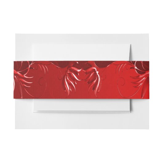 Bandeau De Faire-part Élégant Mariage rouge (Devant Example)