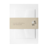 Bandeau De Faire-part Élégant Mariage vert sable (Devant example)