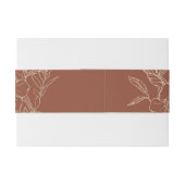 Bandeau De Faire-part Élégant Mariage Whimsical en terre cuite (Dos exemple)