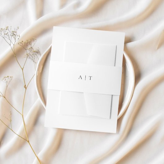 Bandeau De Faire-part Élégant minimal Simple Chic Monogram Mariage