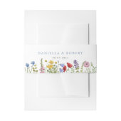 Bandeau De Faire-part Elegant Minimalist Whimsical Wildflower Wedding (Devant example)