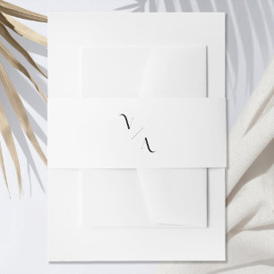 Bandeau De Faire-part Élégant minimaliste moderne Monogramme Mariage