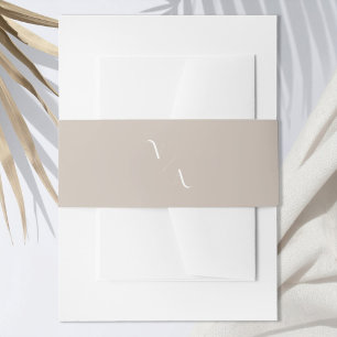 Bandeau De Faire-part Élégant minimaliste moderne Monogramme Mariage