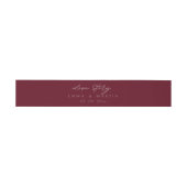 Bandeau De Faire-part Elegant & modern Burgundy Script  Wedding (Plat)