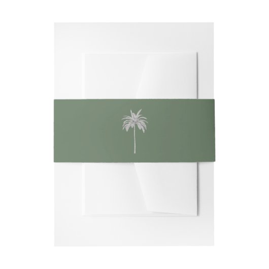 Bandeau De Faire-part Elegant Modern Palm Tree Illustration Wedding (Devant example)