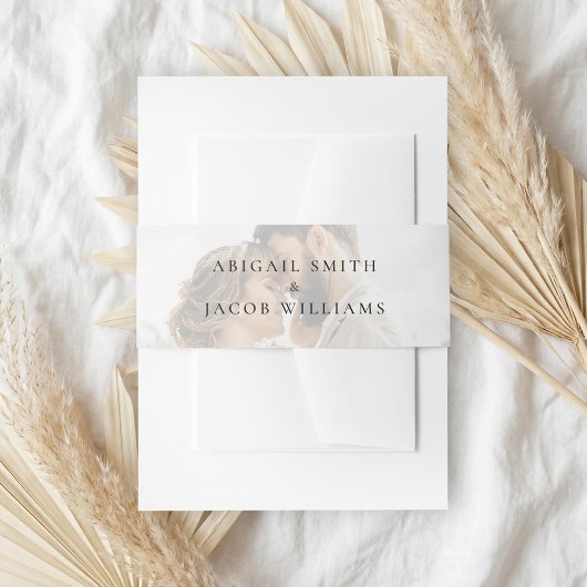 Bandeau De Faire-part Elegant Modern Photo Wedding