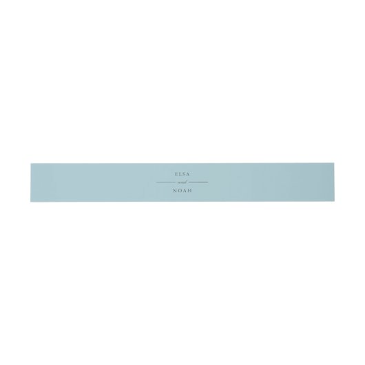 Bandeau De Faire-part Élégant Monogramme bleu clair simple (Plat)