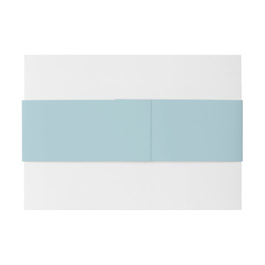 Bandeau De Faire-part Élégant Monogramme bleu clair simple (Dos exemple)