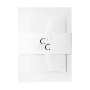 Bandeau De Faire-part Élégant monogramme de calligraphie d'amphithéâtre