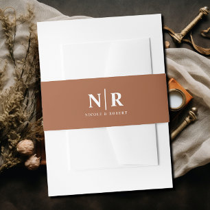 Bandeau De Faire-part Élégant Monogramme de mariage personnalisé