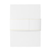 Bandeau De Faire-part Élégant Monogramme Feuille d'or Mariage (Dos Example)