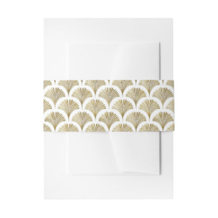 Bandeau De Faire-part Élégant motif de palmier doré sur la ceinture de v