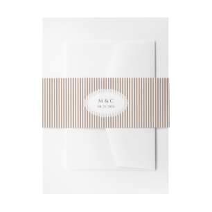 Bandeau De Faire-part Élégant Nappe de Dentelle à Rayures Mariage Neutre