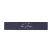 Bandeau De Faire-part Elegant Navy Blue Velvet Wedding (Plat)