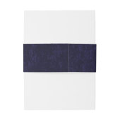 Bandeau De Faire-part Elegant Navy Blue Velvet Wedding Wrap (Dos Example)