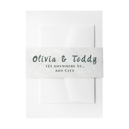 Bandeau De Faire-part Elegant Organic Modern Wedding Invitation (Devant example)