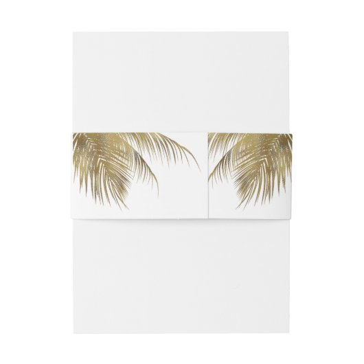 Bandeau De Faire-part Elégant Palm Tree Plage Tropical Mariage (Dos Example)