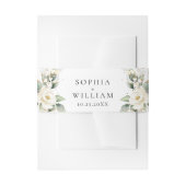 Bandeau De Faire-part Elégant Pastel White Roses Eucalyptus Mariage (Devant example)