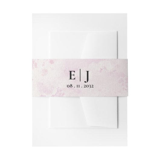 Bandeau De Faire-part Elegant Pink Monogram Initials Wedding (Devant example)