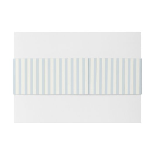 Bandeau De Faire-part Élégant Preppy Français Blue Stripes Monogramme (Dos exemple)